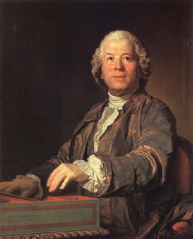 Joseph-Siffred  Duplessis Christoph Willibald von Gluck at the spinet China oil painting art